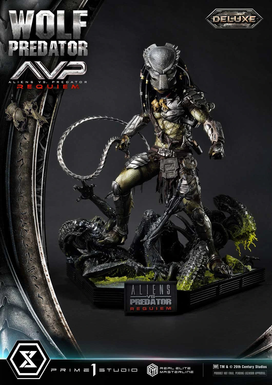 Preventa Resina Wolf Predator Figura Aliens vs Predator: Requiem Prime 1 (Licencia) Deluxe Estudio