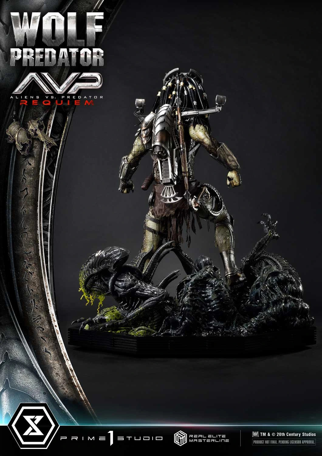 Preventa Resina Wolf Predator Figura Aliens vs Predator: Requiem Prime 1 (Licencia) Deluxe Estudio