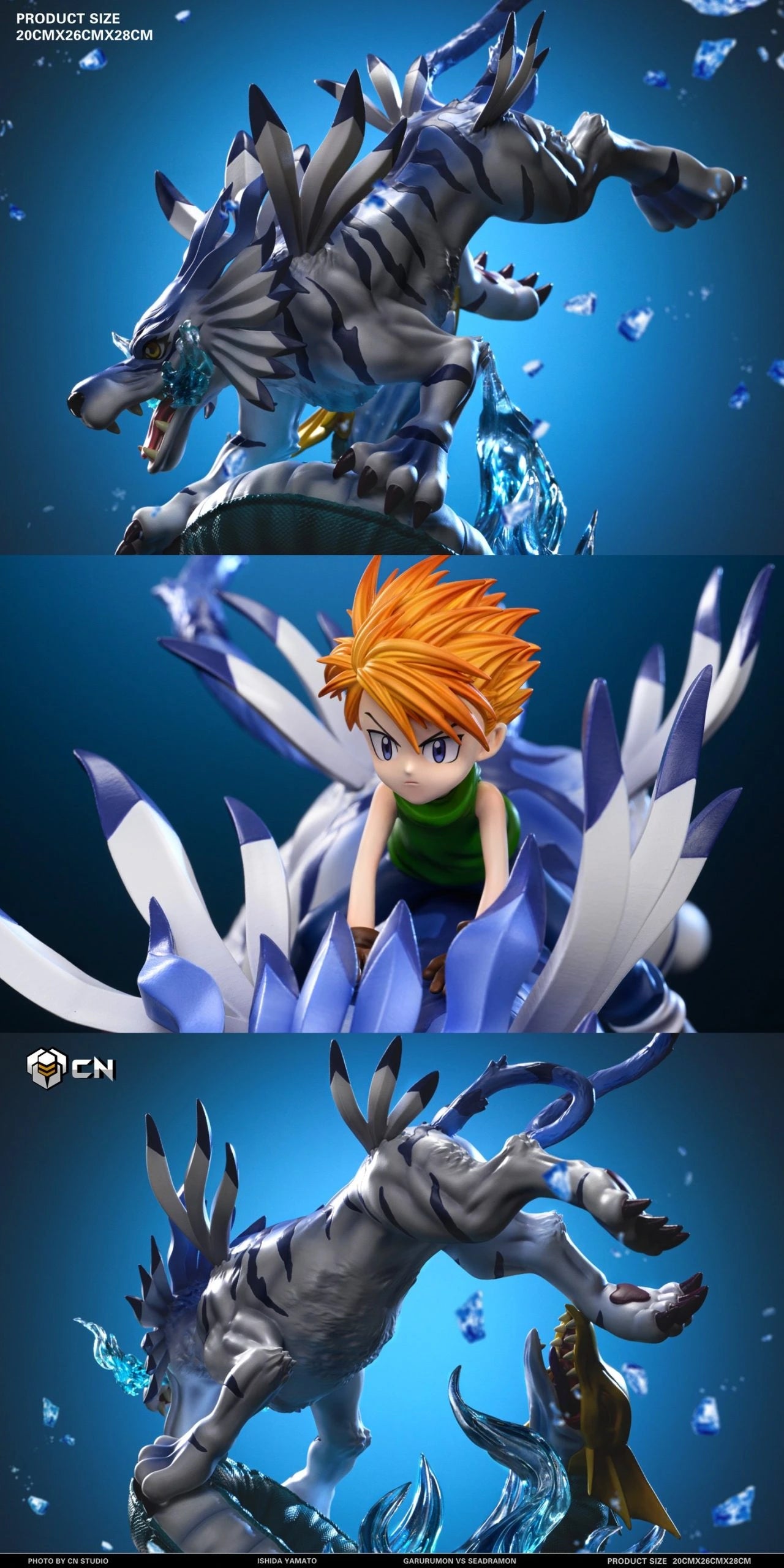 Preventa Resina Garurumon Figura Digimon CN Estudio
