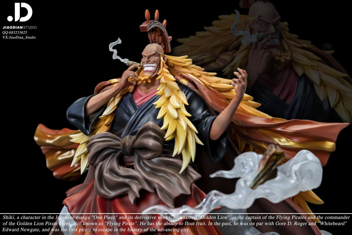 Preventa Resina Shiki "El León Dorado" Figura One Piece Jiao Dian Estudio