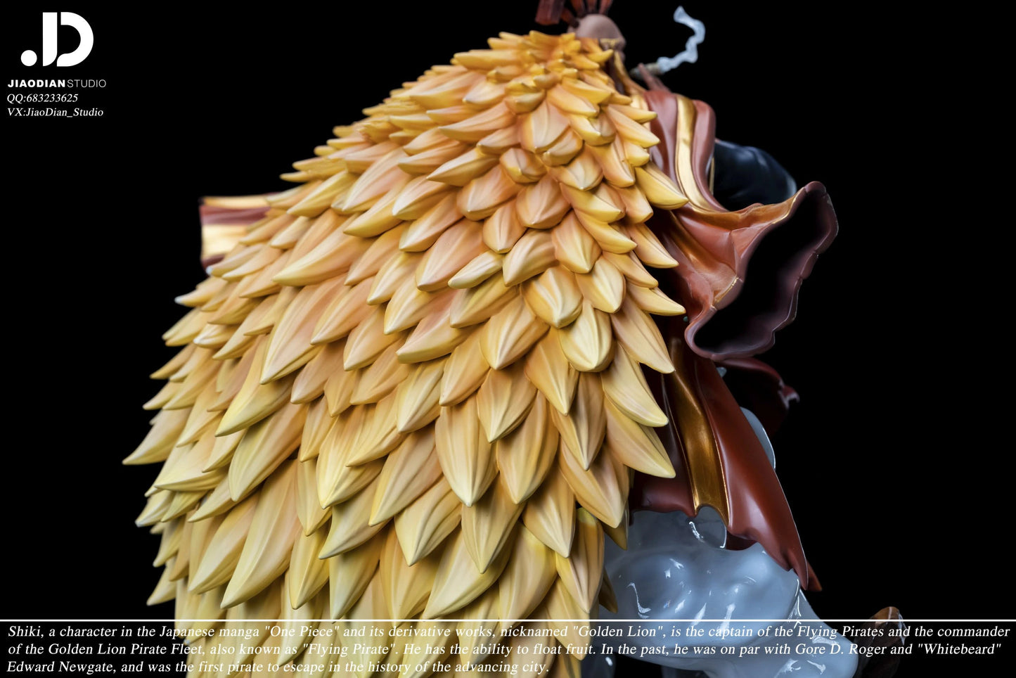 Preventa Resina Shiki "El León Dorado" Figura One Piece Jiao Dian Estudio