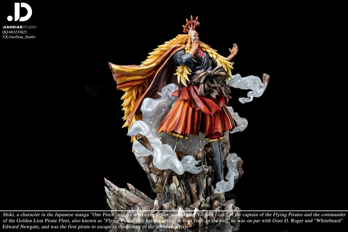 Preventa Resina Shiki "El León Dorado" Figura One Piece Jiao Dian Estudio