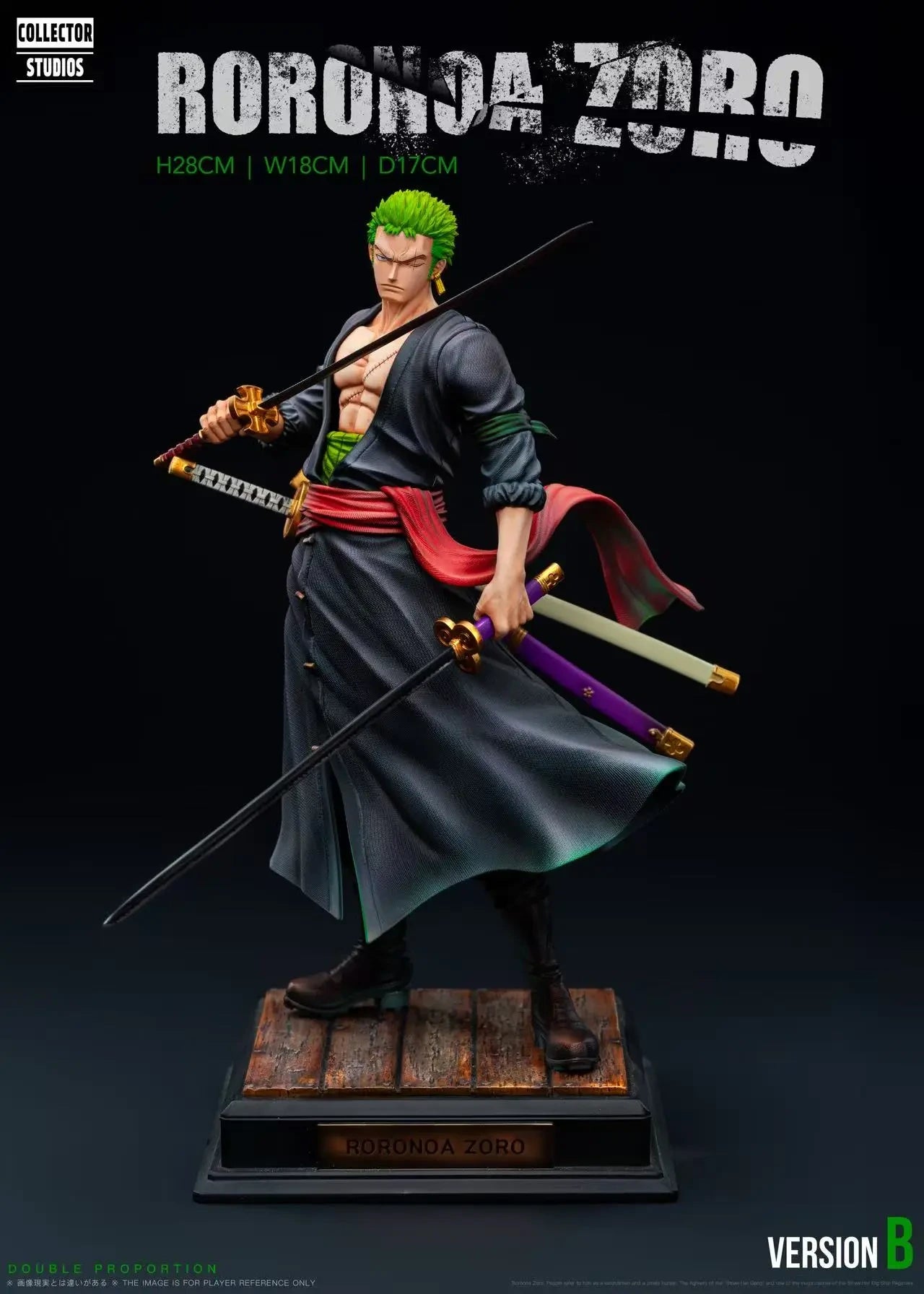 Preventa Resina Roronoa Zoro Figura One Piece Collector Estudio
