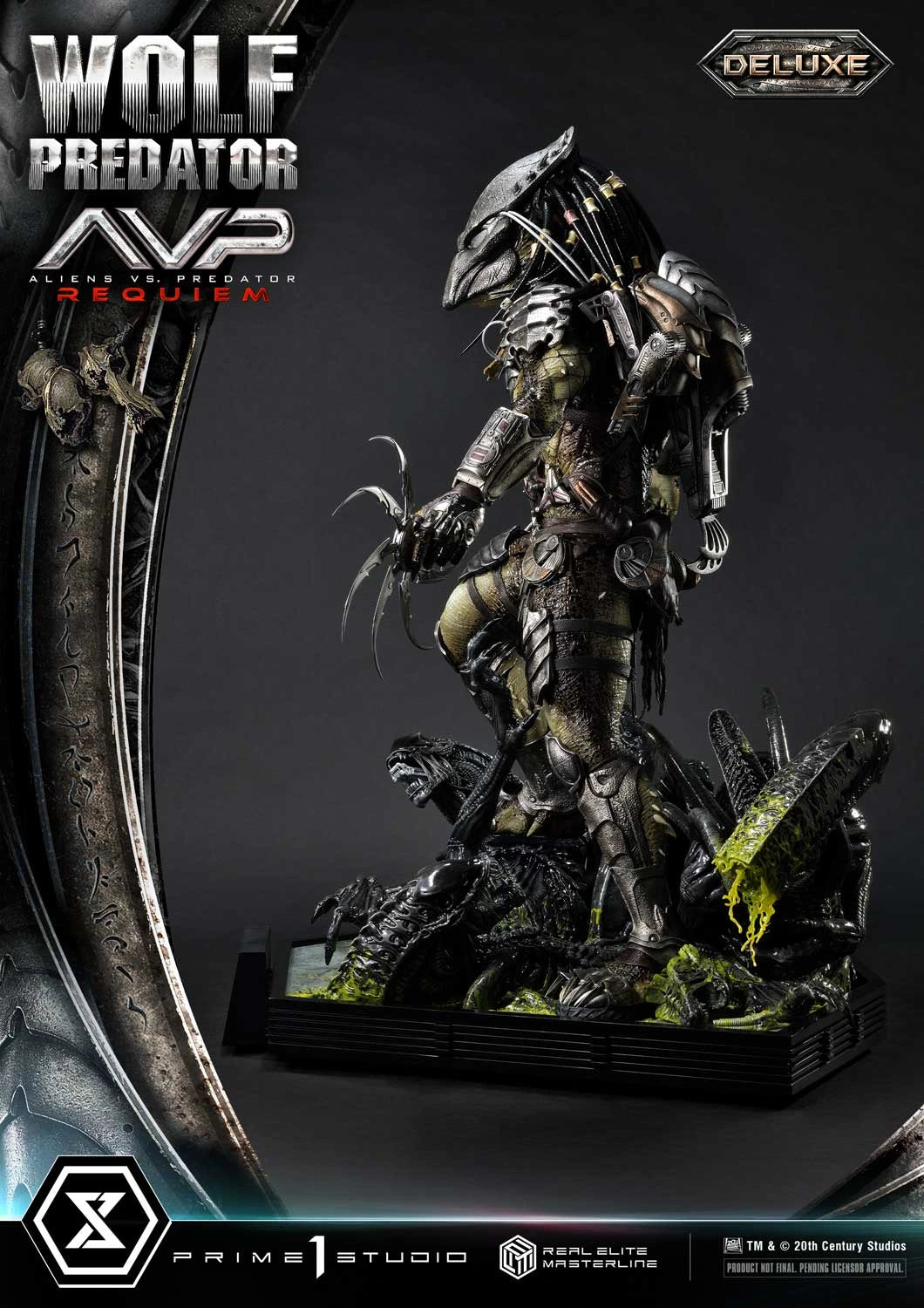 Preventa Resina Wolf Predator Figura Aliens vs Predator: Requiem Prime 1 (Licencia) Deluxe Estudio
