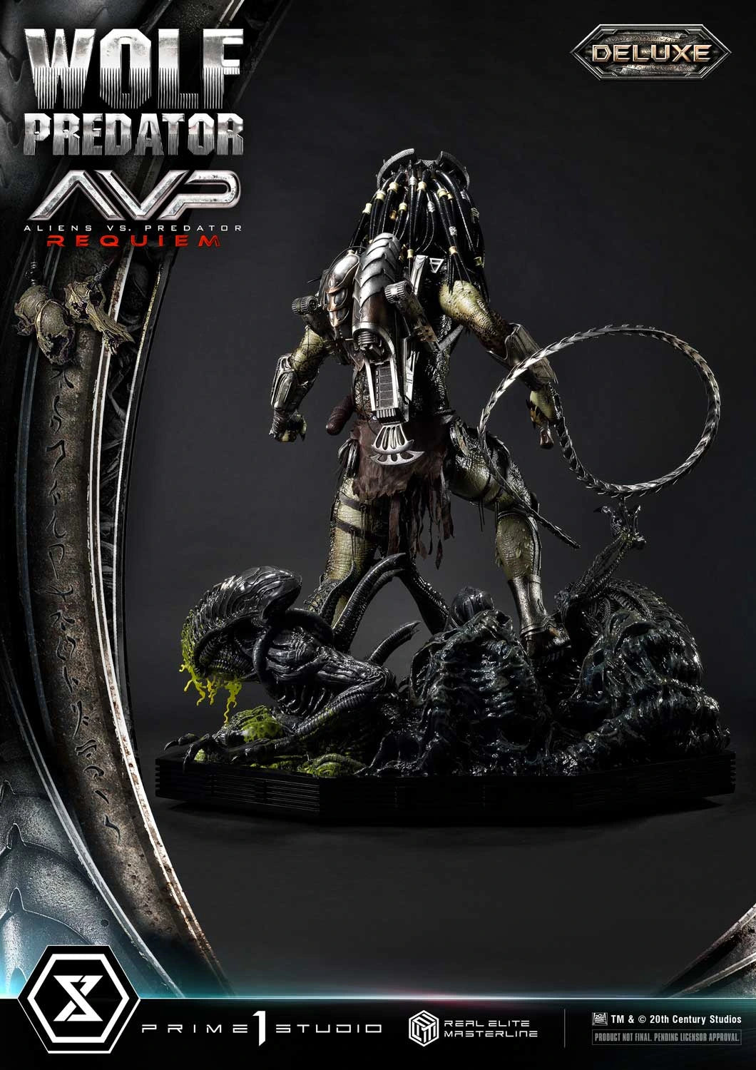 Preventa Resina Wolf Predator Figura Aliens vs Predator: Requiem Prime 1 (Licencia) Deluxe Estudio