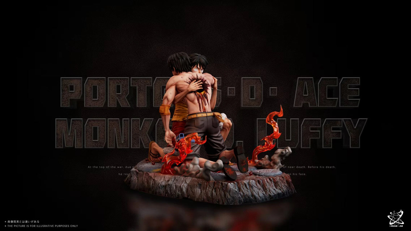 Preventa Resina Luffy & Ace Figura One Piece Dream Lab Estudio
