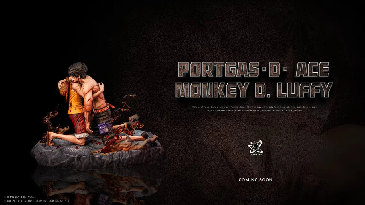 Preventa Resina Luffy & Ace Figura One Piece Dream Lab Estudio