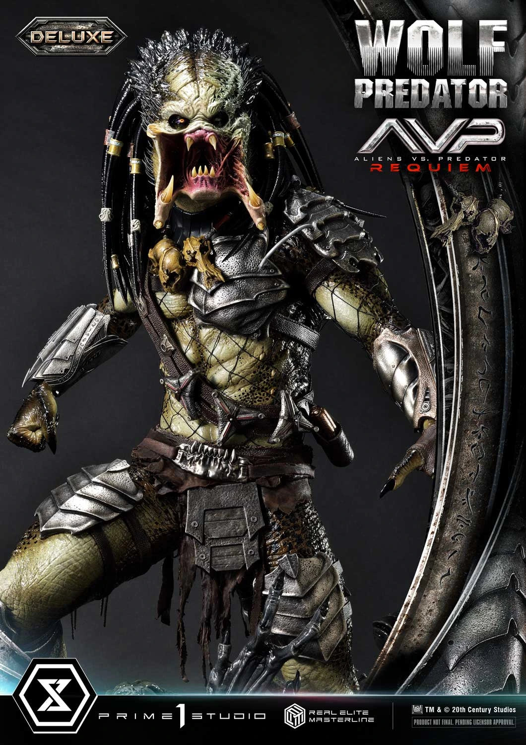 Preventa Resina Wolf Predator Figura Aliens vs Predator: Requiem Prime 1 (Licencia) Deluxe Estudio