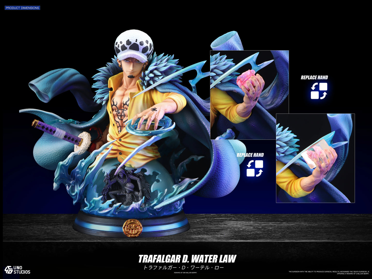 Preventa Resina Trafalgar D. Law Figura One Piece UNO Estudio
