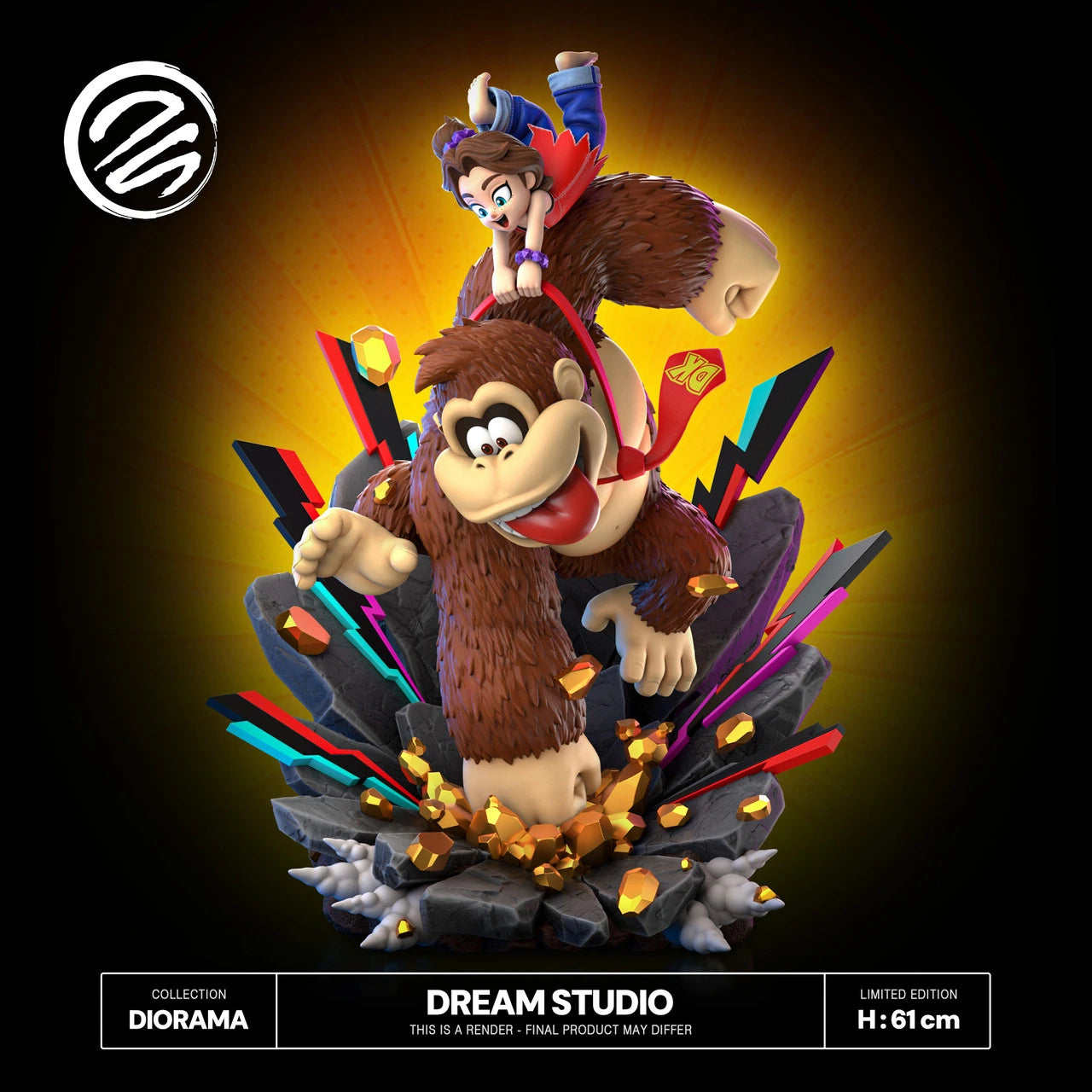 Preventa Resina Kong & Pauline Figura Donkey Kong Bananza Dream Hunter Estudio