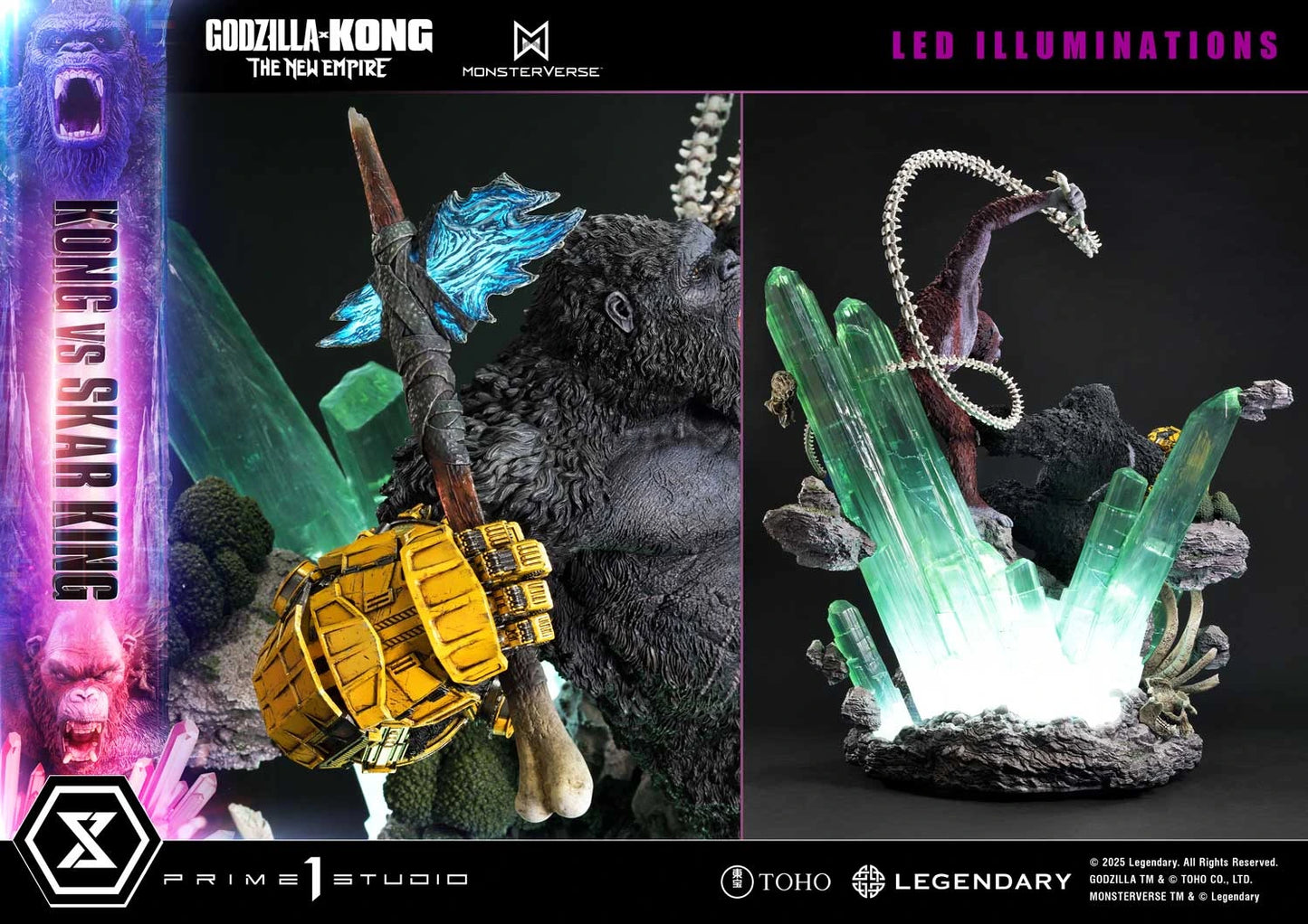 Preventa Resina Kong vs Skar King Figura Godzilla y Kong: El nuevo imperio Prime 1 (Licencia) Estudio