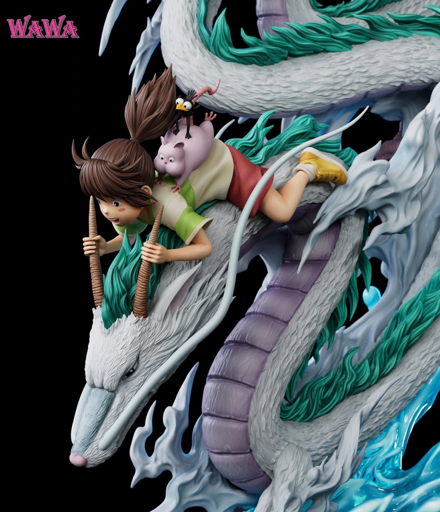 "Preventa Resina Chihiro Ogino & Haku Figura El viaje de Chihiro WAWA Estudio"