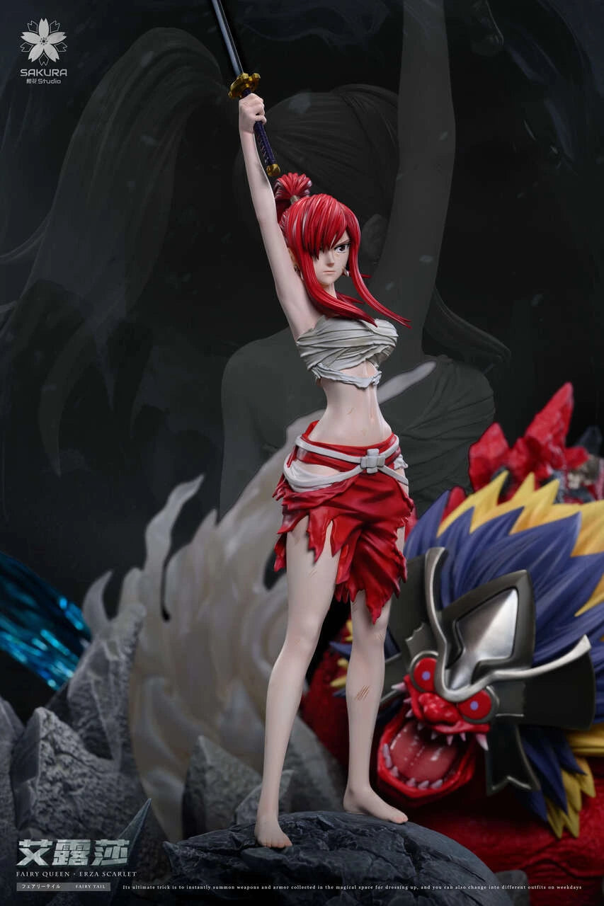 Preventa Resina Erza Scarlet Figura Fairy Tail Sakura Estudio