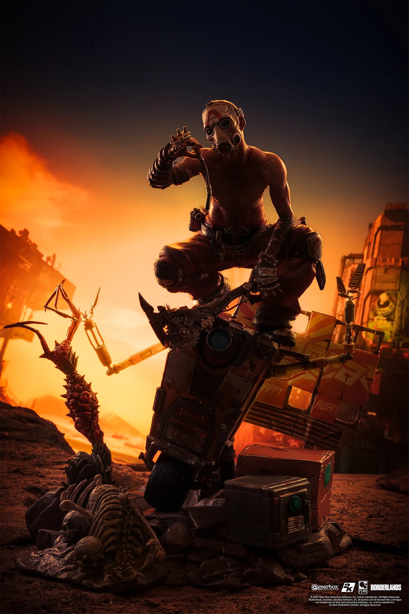 Preventa Resina Psycho & Claptrap Figura Borderlands 3 Pure Arts (Licencia) Estudio