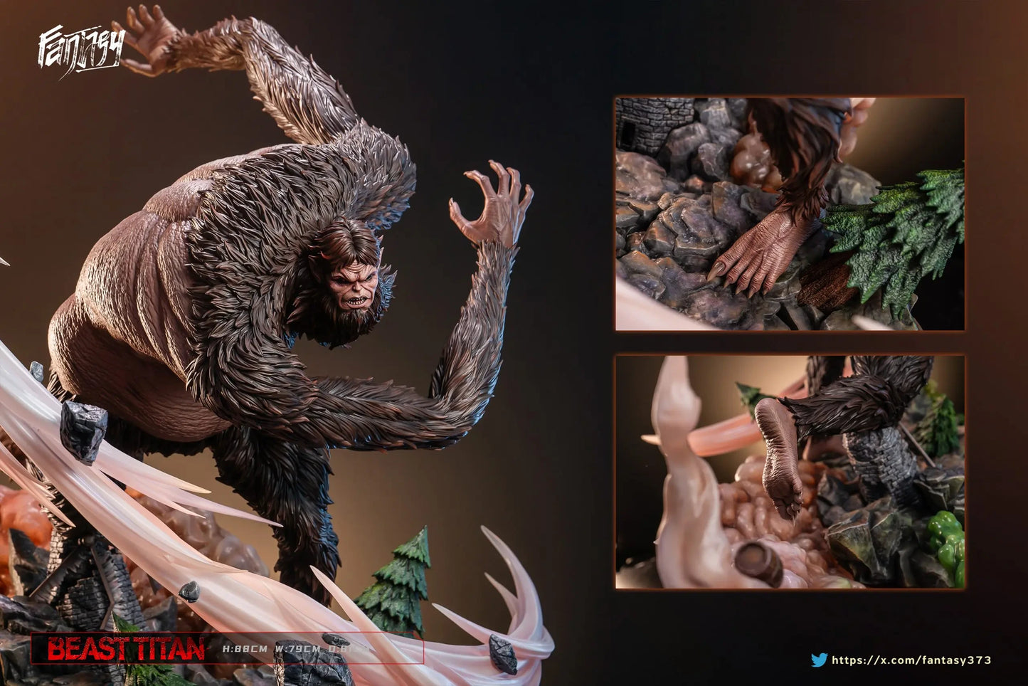 Preventa Resina Titan Bestia Figura Attack On Titan Fantasy Estudio