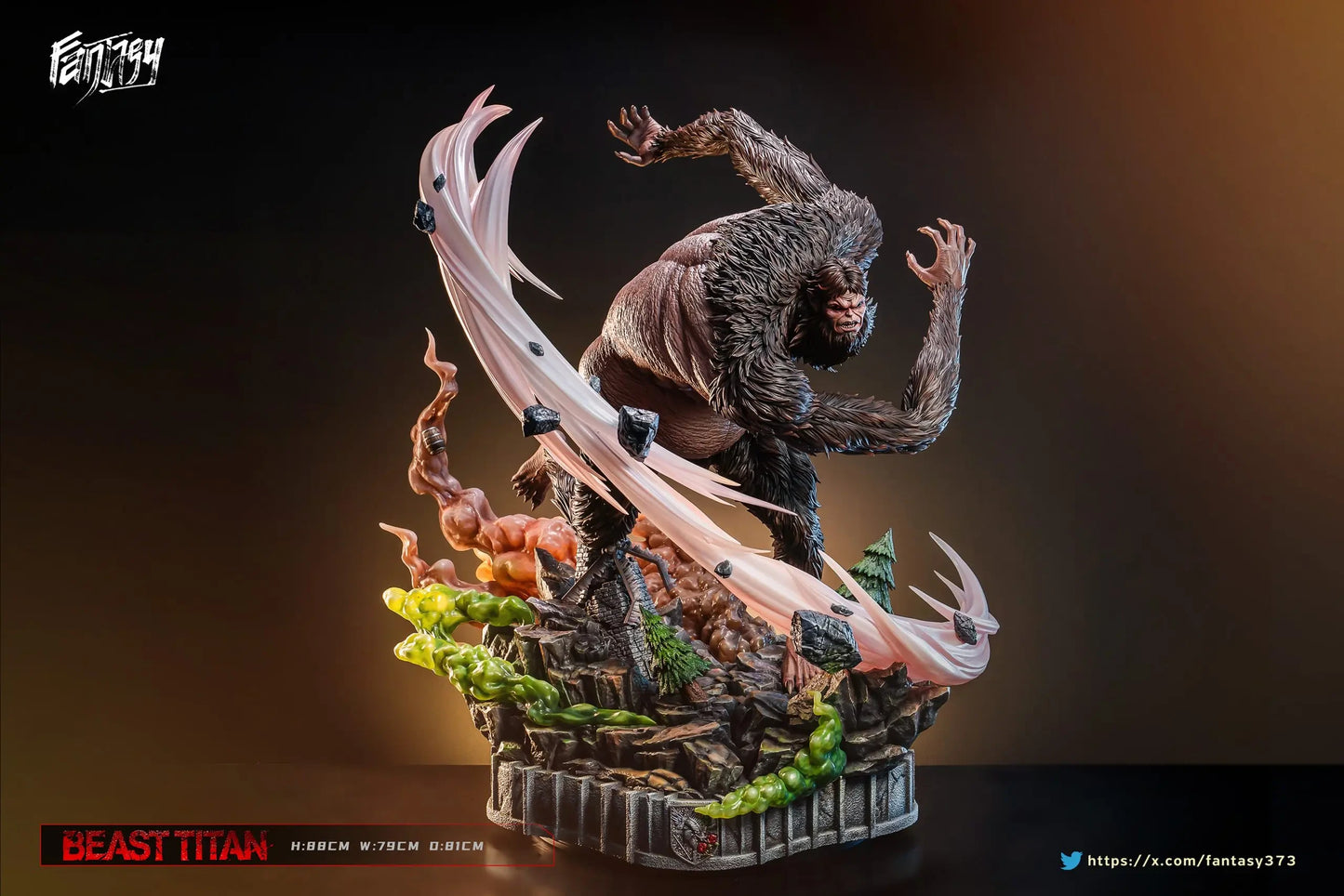 Preventa Resina Titan Bestia Figura Attack On Titan Fantasy Estudio