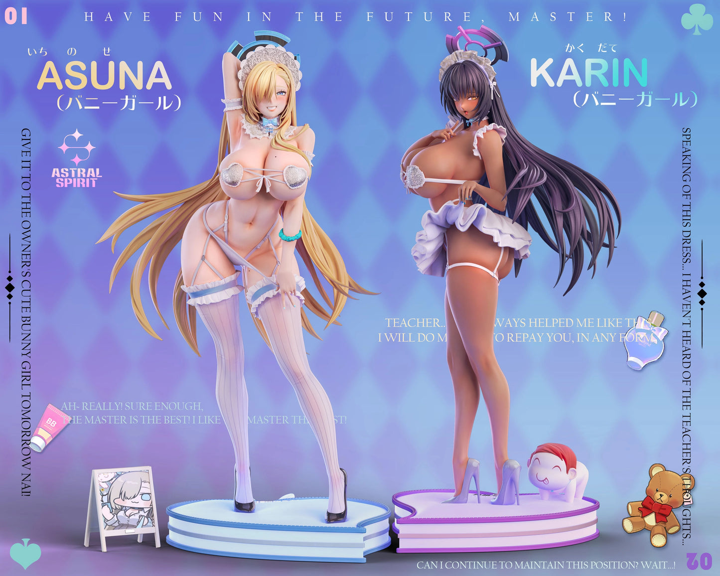 Preventa Resina Ichinose Asuna & Kakudate Karin Figura Blue Archive AstralSpirit Estudio