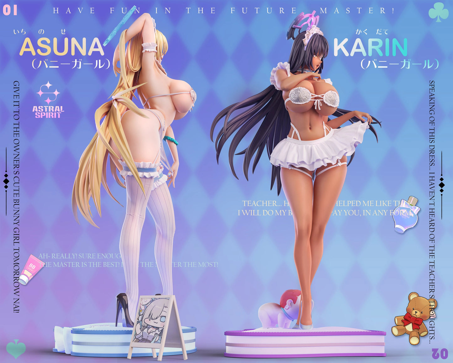 Preventa Resina Ichinose Asuna & Kakudate Karin Figura Blue Archive AstralSpirit Estudio