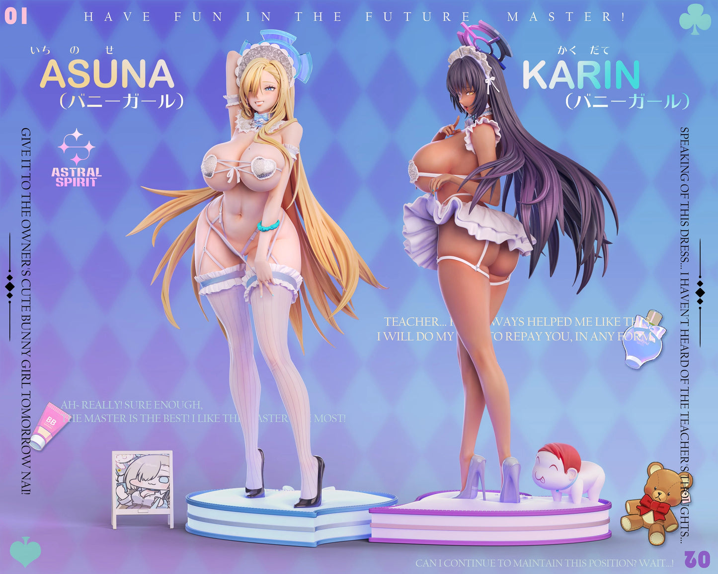 Preventa Resina Ichinose Asuna & Kakudate Karin Figura Blue Archive AstralSpirit Estudio