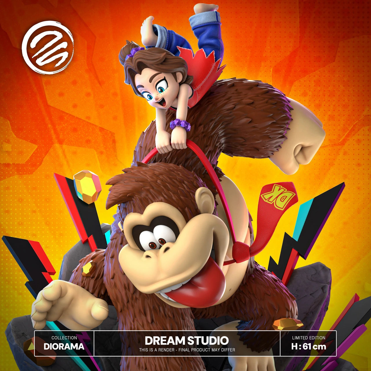 Preventa Resina Kong & Pauline Figura Donkey Kong Bananza Dream Hunter Estudio