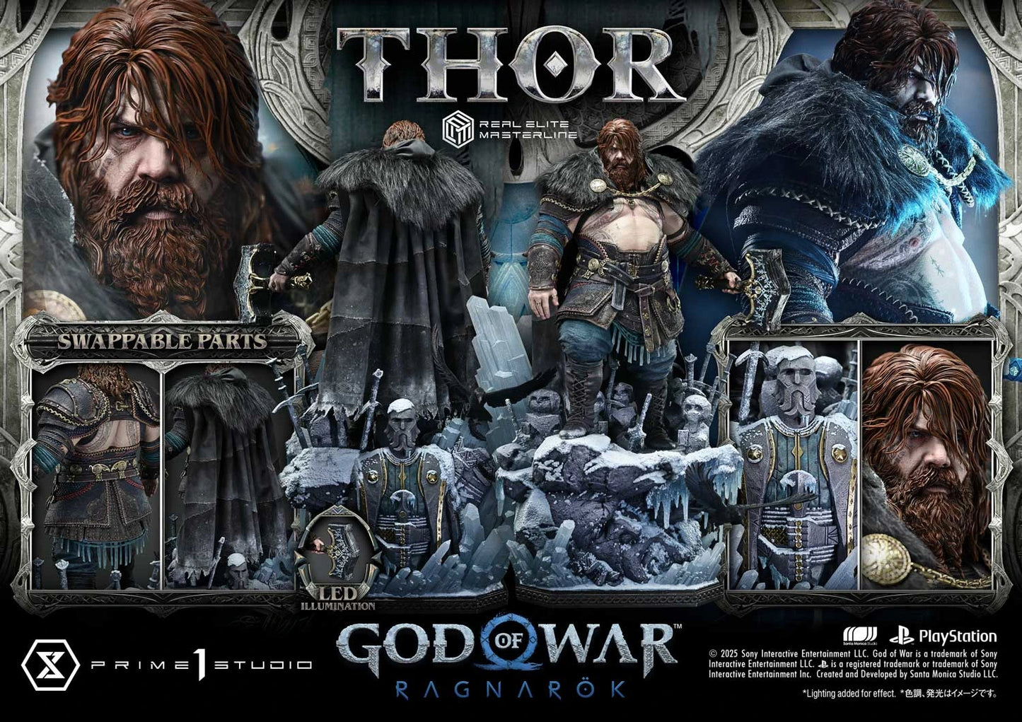 Preventa Resina Thor Regular Figura God of War: Ragnarok Prime 1 (Licencia) Estudio