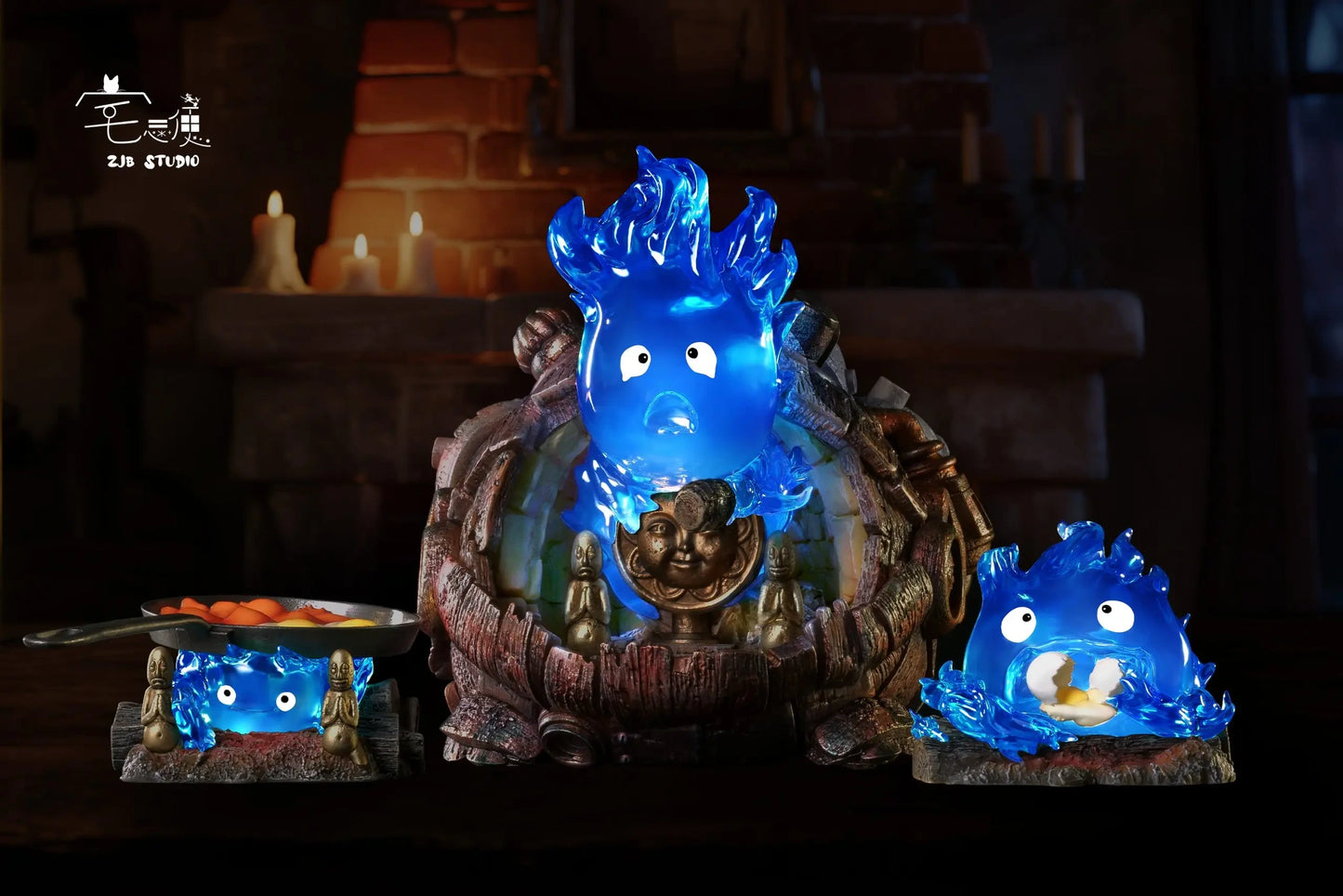 Preventa Resina Calcifer Figura El Increíble castillo vagabundo ZJB Estudio