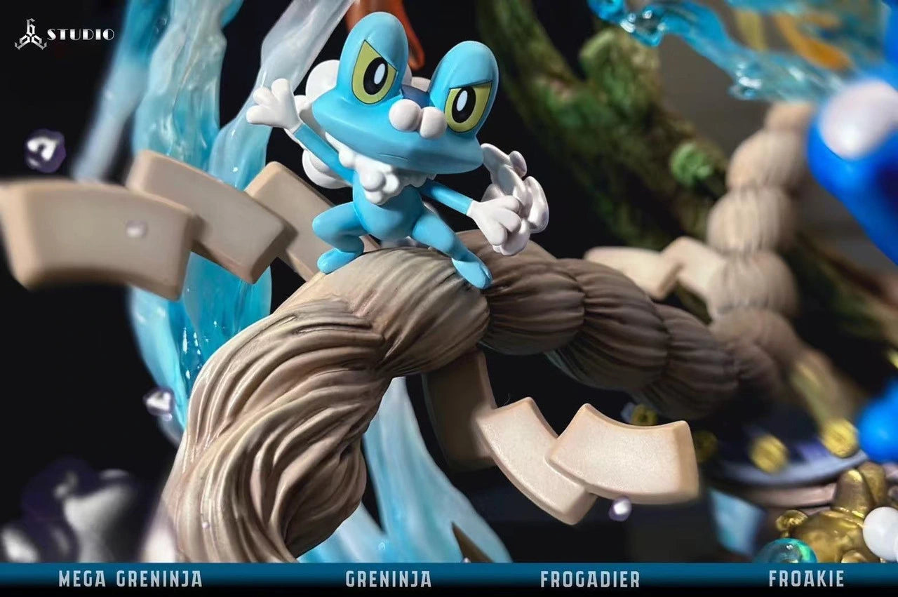 Preventa Resina Greninja Evolución Figura Pokemón 666 Estudio