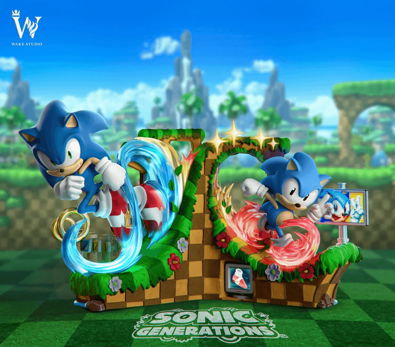Preventa Resina Sonic Figura Sonic Generations Wake Estudio
