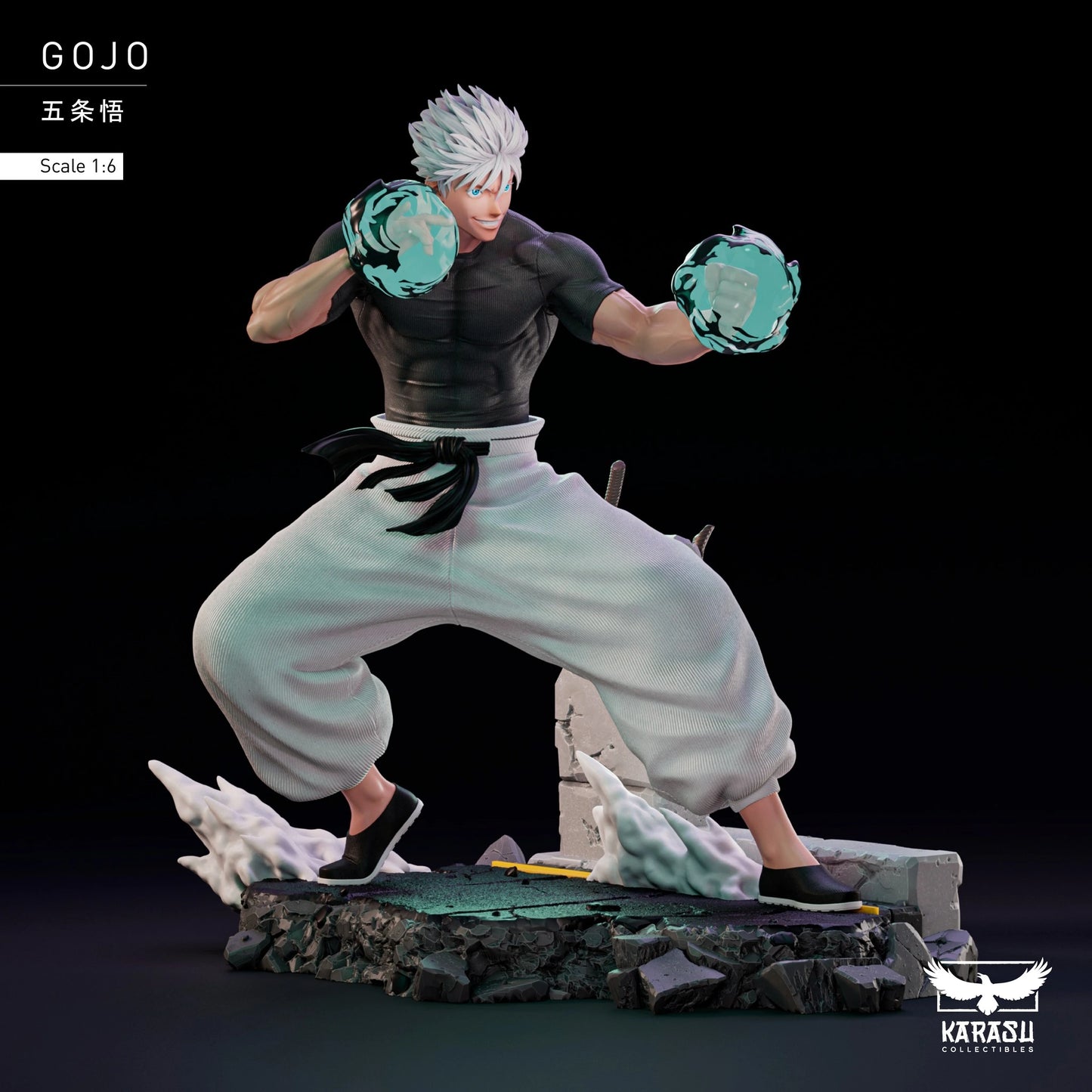 Preventa Resina Satoru Gojo Figura Jujutsu Kaisen Karasu Collectibles Estudio