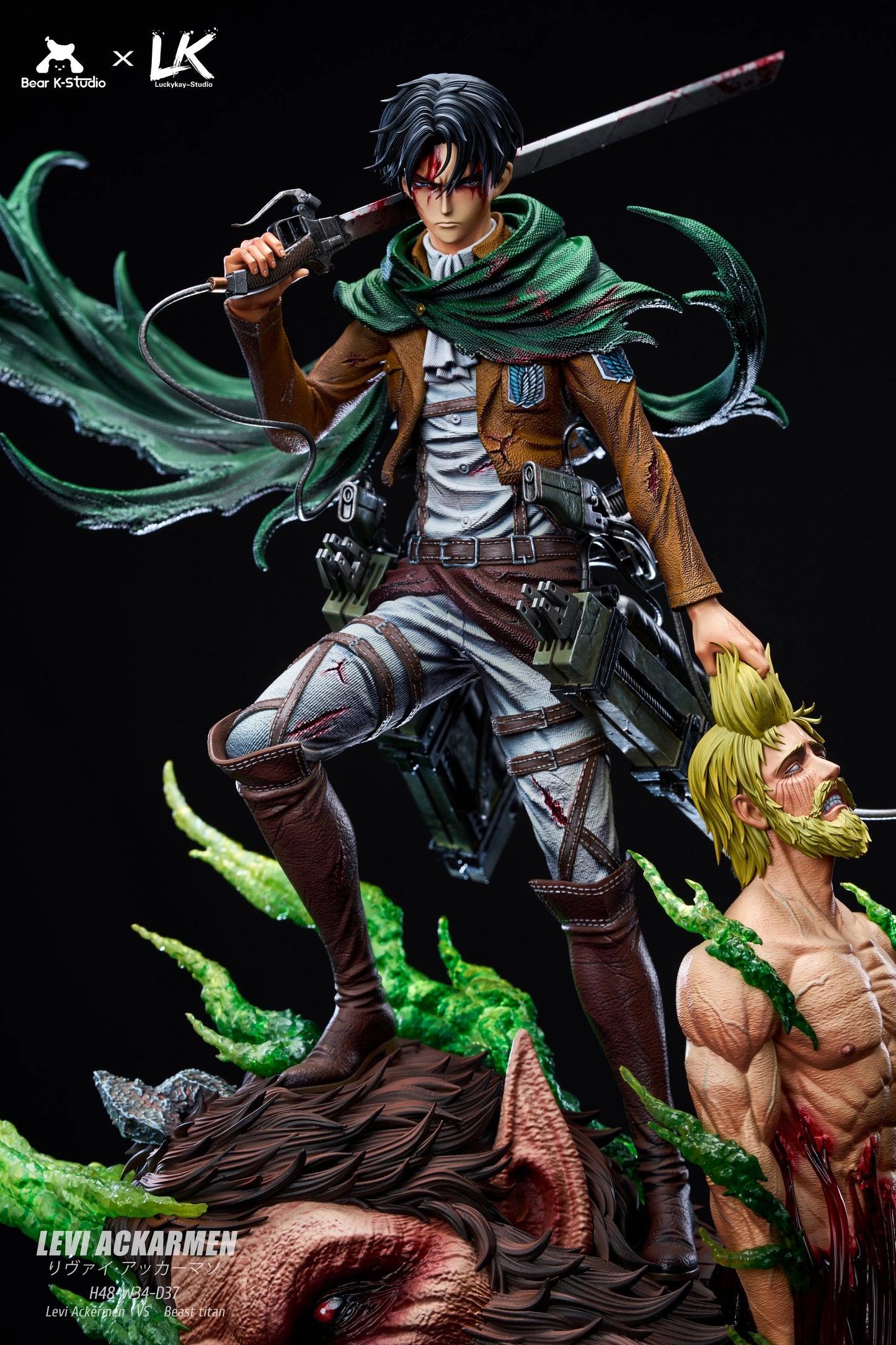 Preventa Resina Levi vs Zeke Figura Attack On Titan BK & LK Estudio
