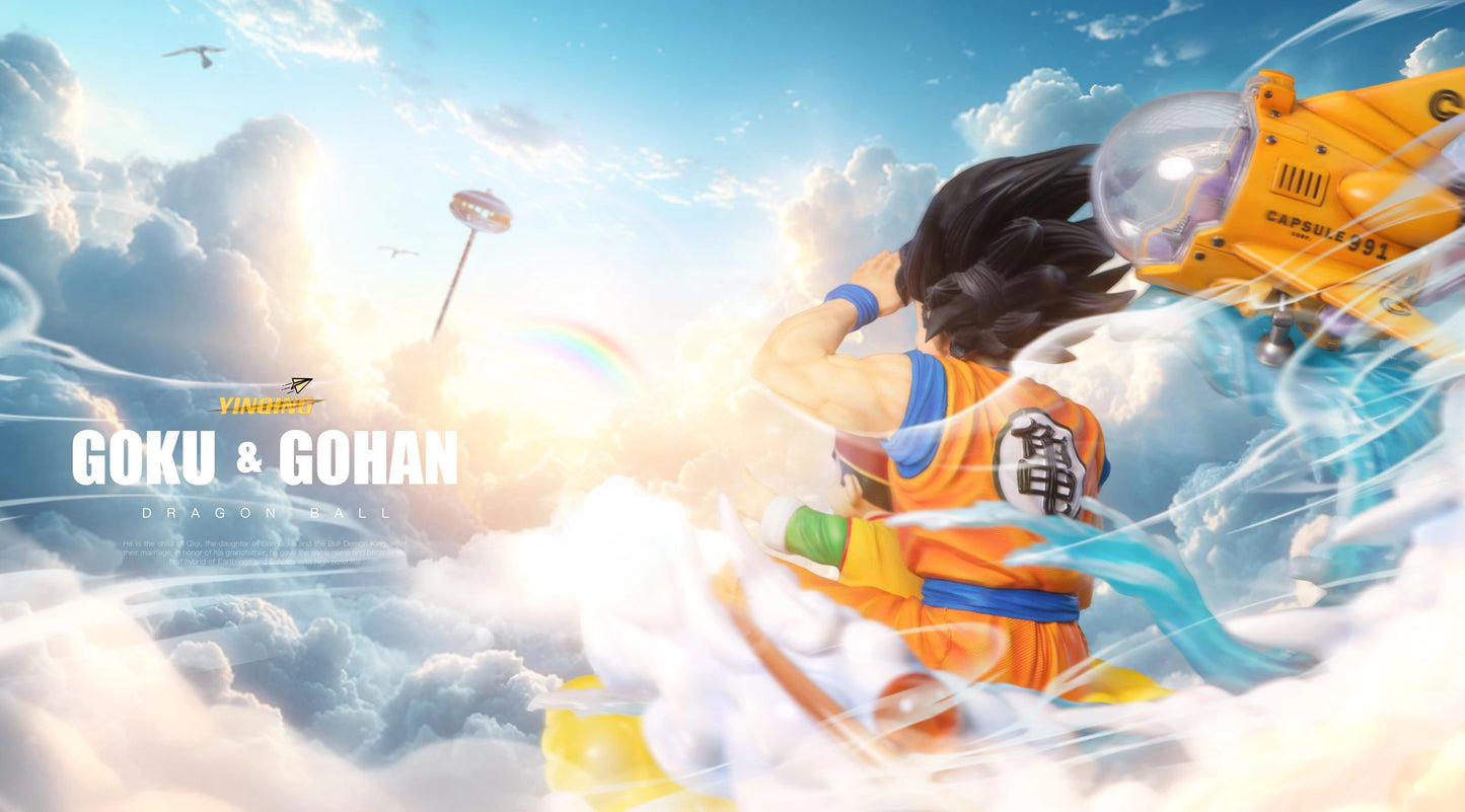 Preventa Resina Goku & Gohan Niño Figura Dragon Ball YinQing Estudio