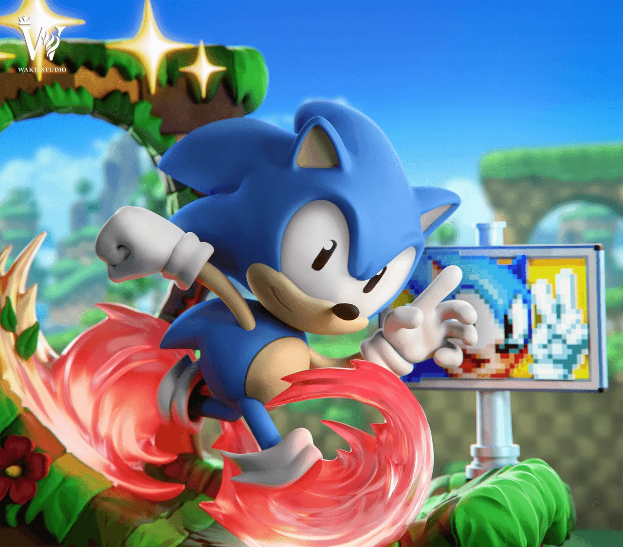Preventa Resina Sonic Figura Sonic Generations Wake Estudio