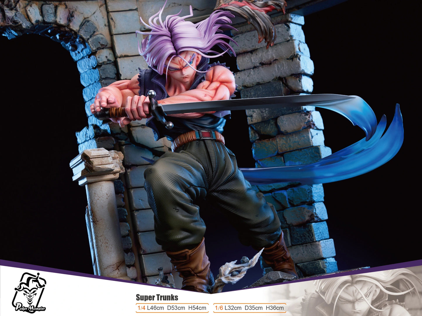 Preventa Resina Trunks Figura Dragon Ball Poker Monster Estudio
