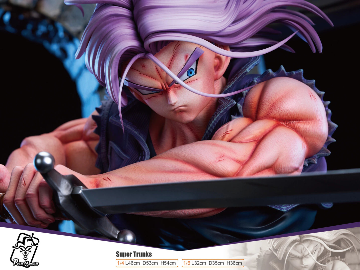 Preventa Resina Trunks Figura Dragon Ball Poker Monster Estudio