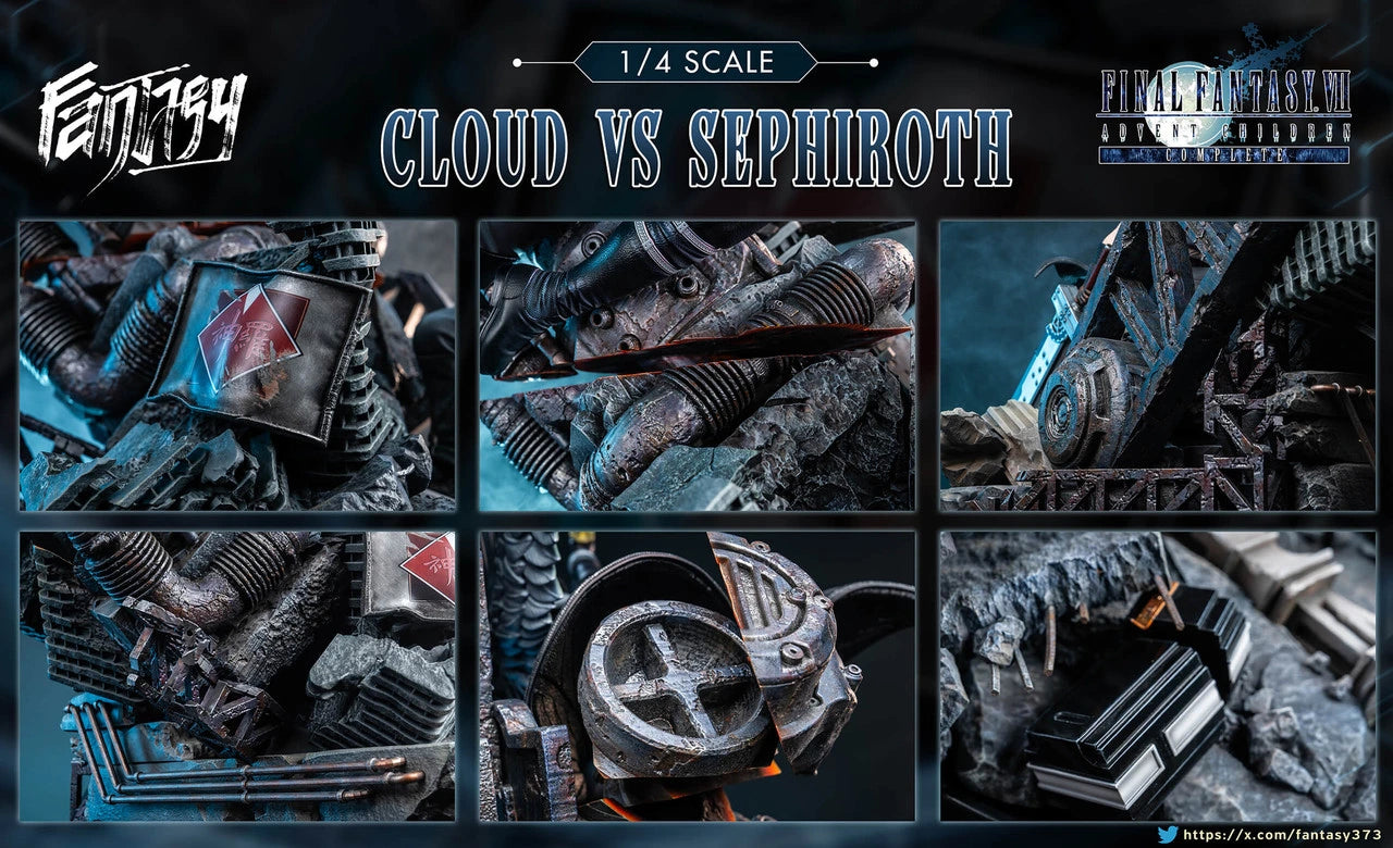 Preventa Resina Cloud vs Sephiroth Figura Final Fantasy VII Fantasy & Dragon Estudio