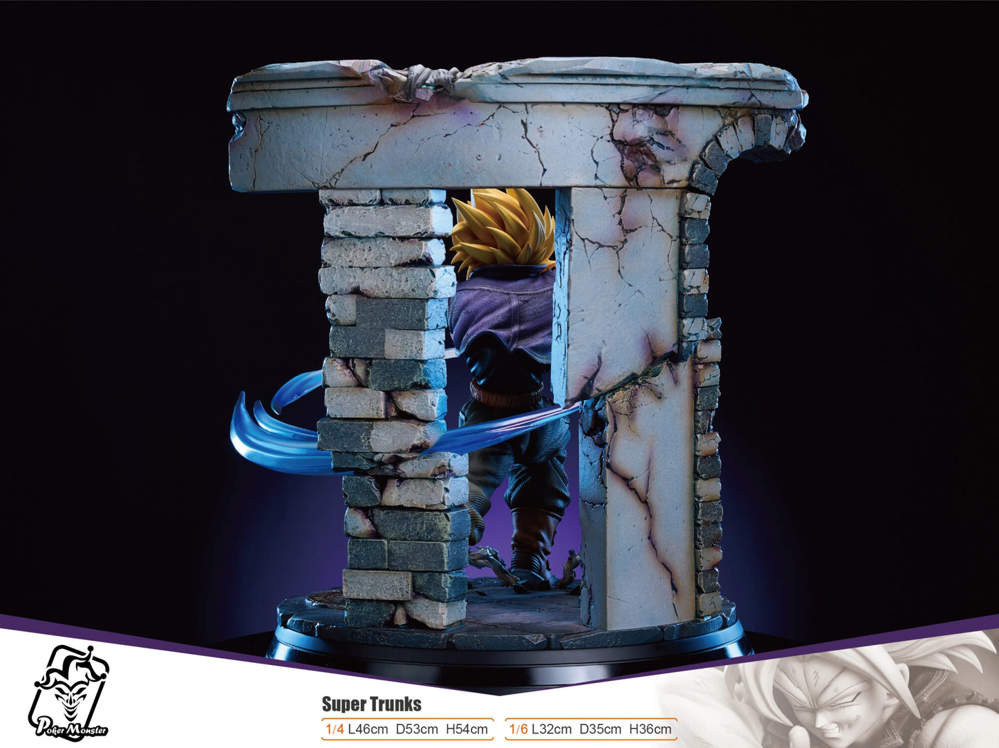 Preventa Resina Trunks Figura Dragon Ball Poker Monster Estudio