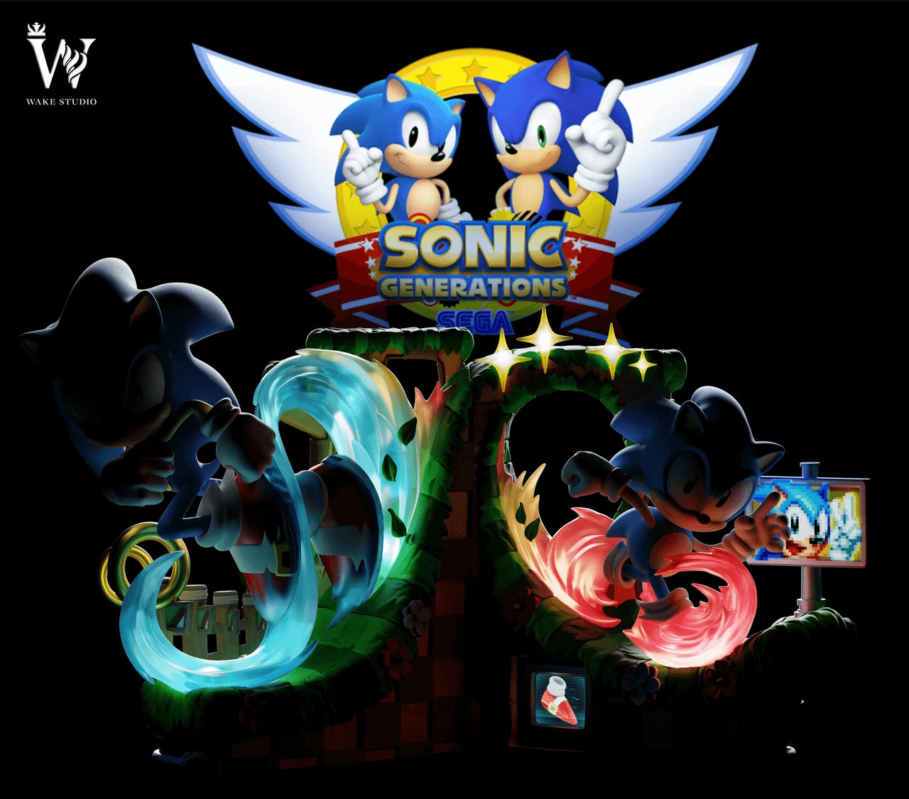 Preventa Resina Sonic Figura Sonic Generations Wake Estudio