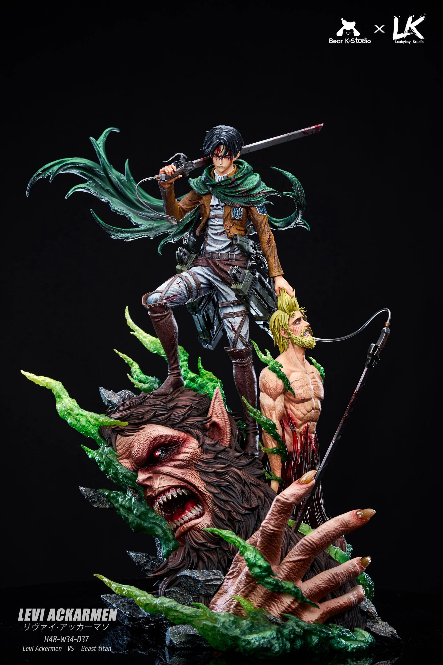 Preventa Resina Levi vs Zeke Figura Attack On Titan BK & LK Estudio