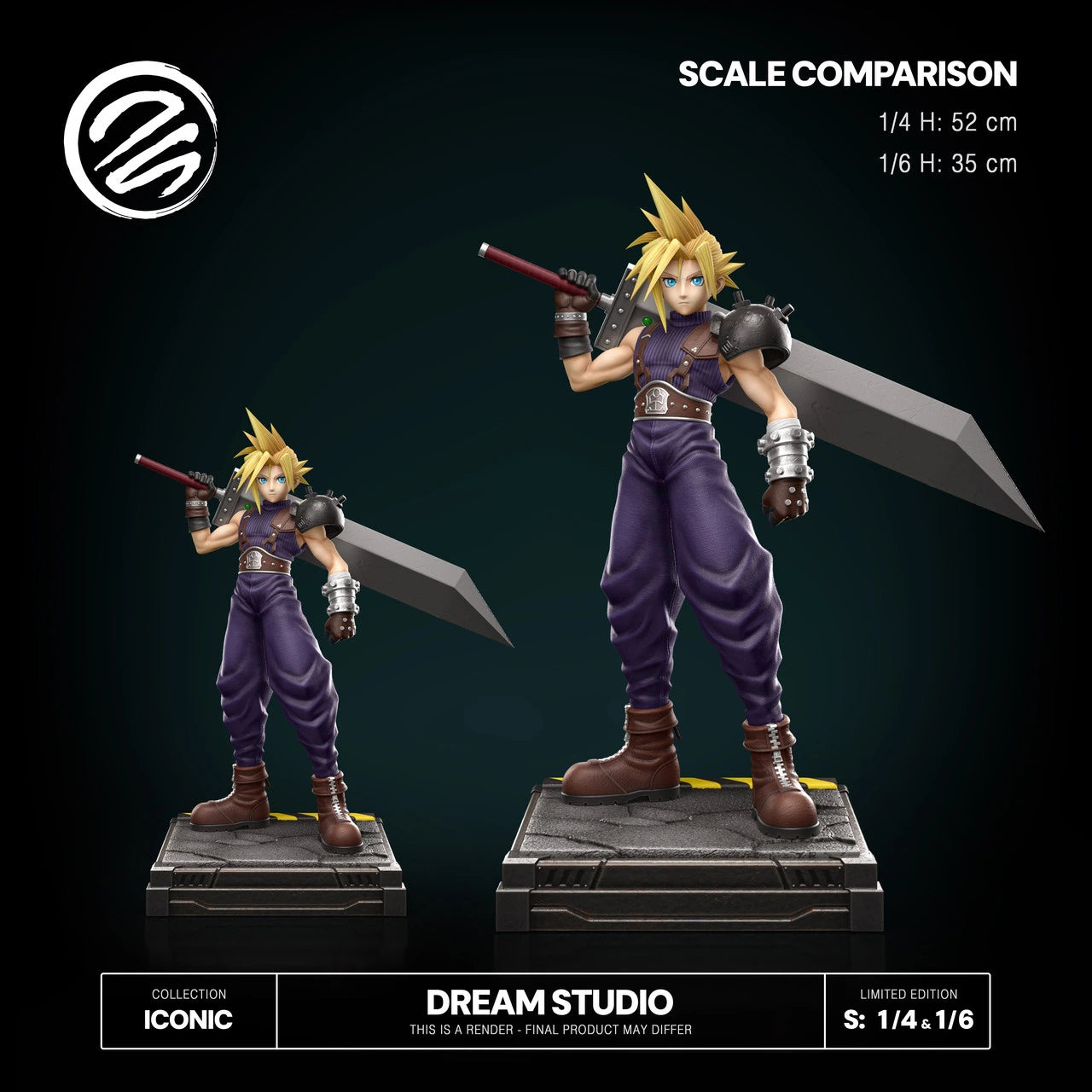 Preventa Resina Cloud Strife Figura Final Fantasy VII Dream Estudio