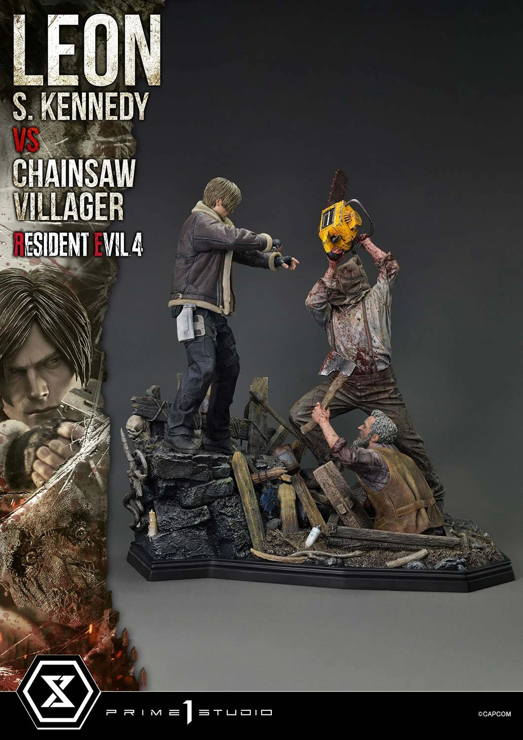 Preventa Resina Leon S. kennedy vs Doctor Salvador Figura Resident Evil 4 Prime 1 (Licencia) Estudio
