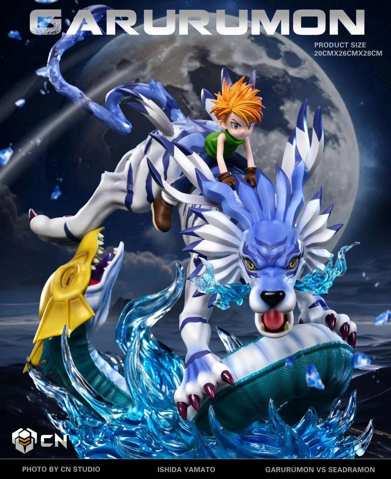 Preventa Resina Garurumon Figura Digimon CN Estudio