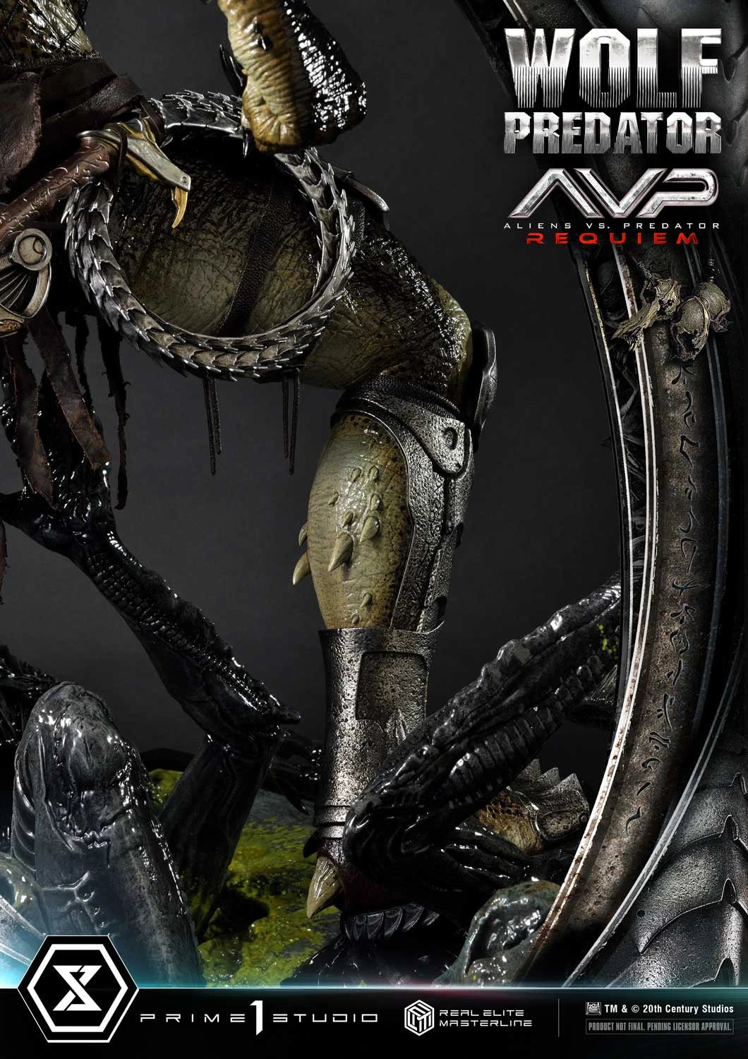 Preventa Resina Wolf Predator Figura Aliens vs Predator: Requiem Prime 1 (Licencia) Estudio