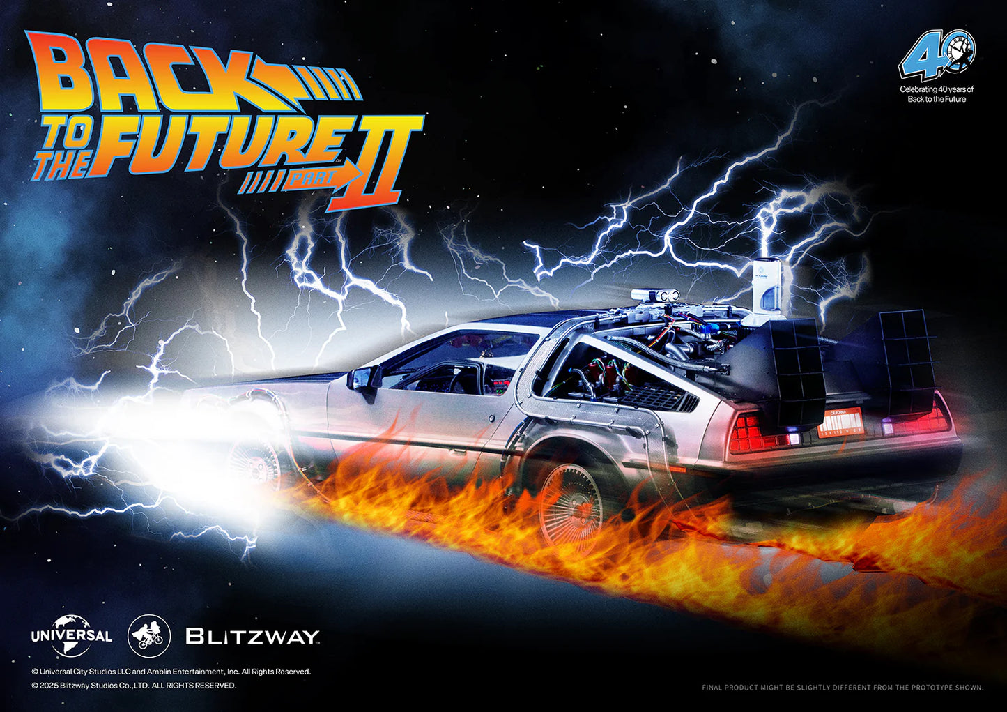 Preventa Resina Máquina del tiempo DeLorean Figura Volver al Futuro II Blitzway (Licencia) Estudio