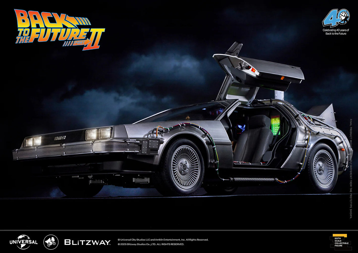 Preventa Resina Máquina del tiempo DeLorean Figura Volver al Futuro II Blitzway (Licencia) Estudio