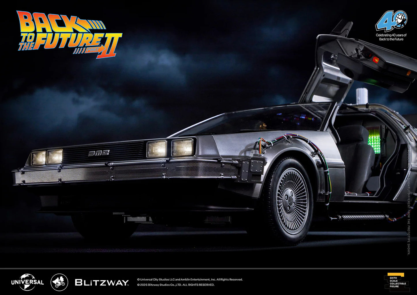 Preventa Resina Máquina del tiempo DeLorean Figura Volver al Futuro II Blitzway (Licencia) Estudio