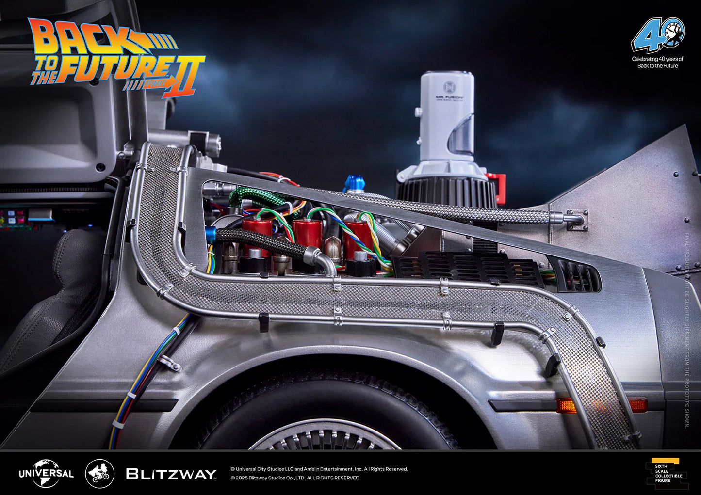 Preventa Resina Máquina del tiempo DeLorean Figura Volver al Futuro II Blitzway (Licencia) Estudio