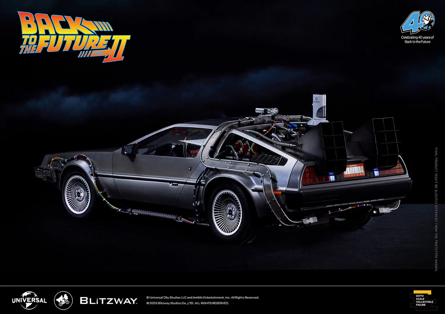 Preventa Resina Máquina del tiempo DeLorean Figura Volver al Futuro II Blitzway (Licencia) Estudio