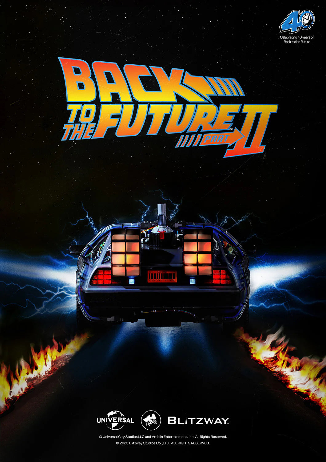 Preventa Resina Máquina del tiempo DeLorean Figura Volver al Futuro II Blitzway (Licencia) Estudio