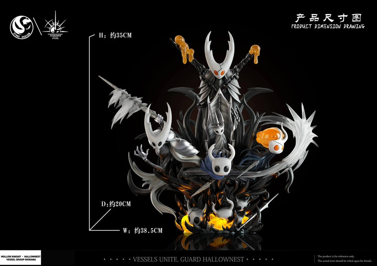 Preventa Resina Hallownest Vessel Group Figura Hollow Knight Stone Custom x Radiance Estudio