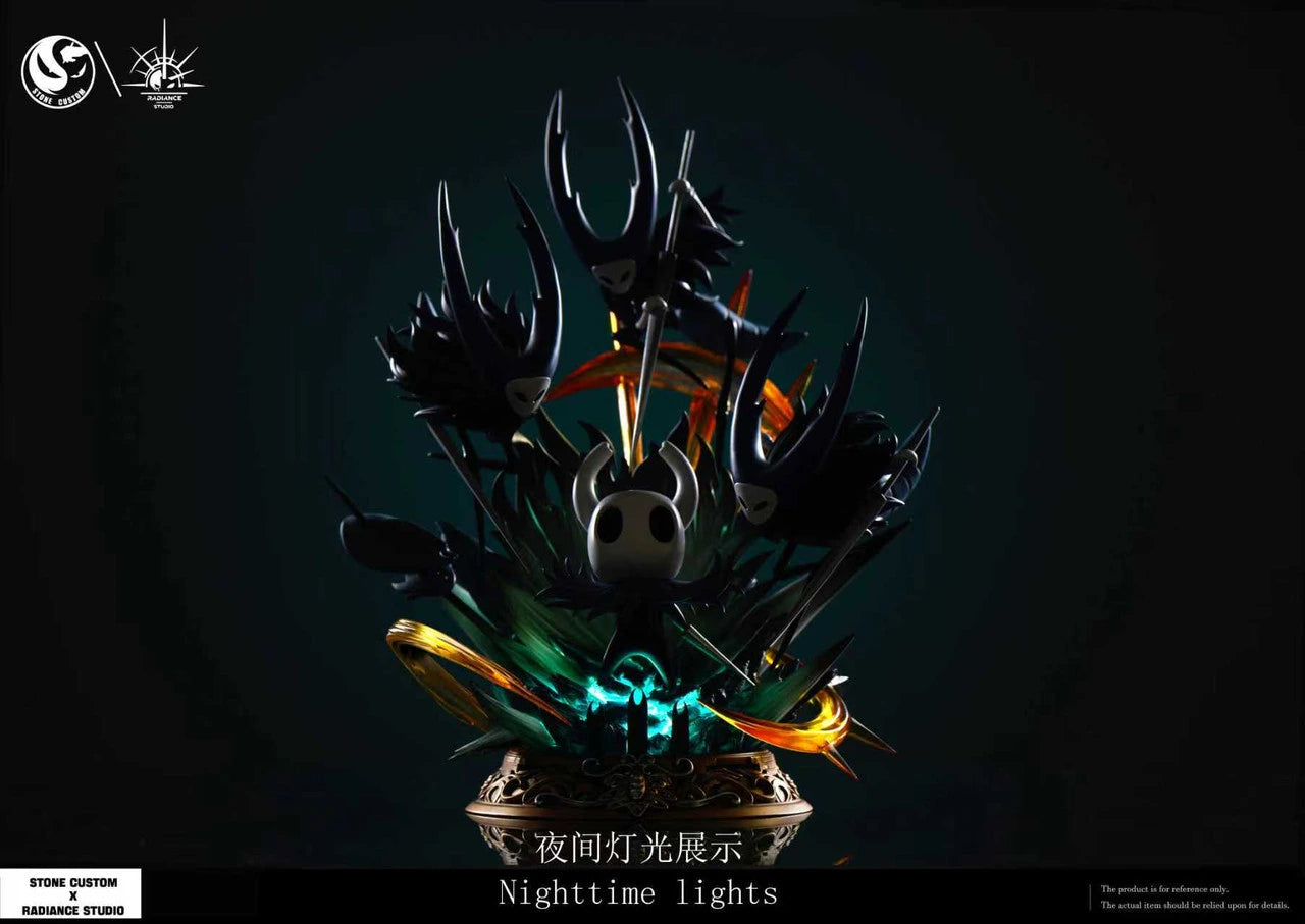 Preventa Resina The Knight vs Mantis Lord Figura Hollow Knight Stone Custom & Radiance Estudio